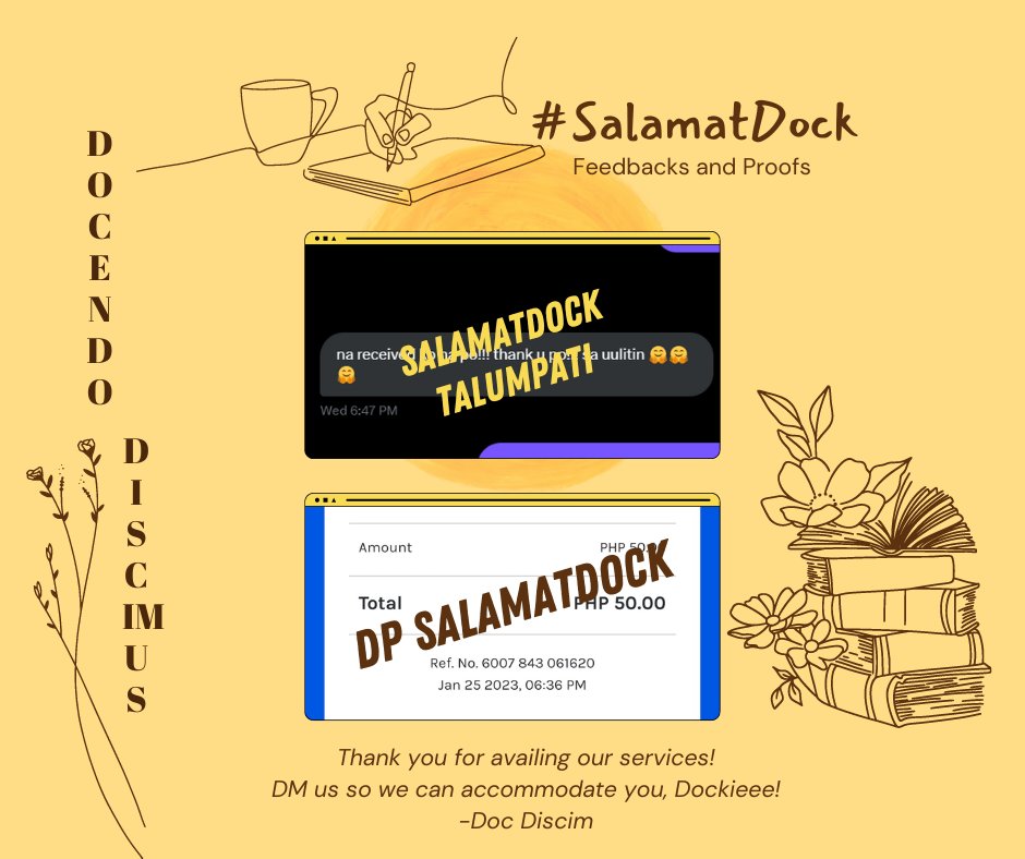 DocDiscim_25's tweet image. #SalamatDock 
Here&apos;s the feedbacks and Proof of Payment from our client around the net! FB, twitter, IG! We got it all for you!
DM us!
#lfclient #acadserver