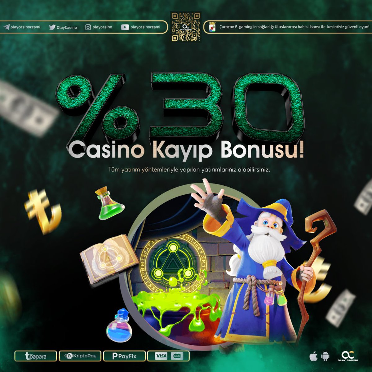 🎲 Olay Casino'da Bonuslar da Ayrı Bir OLAY! 

🎰 %30 Casino Kayıp Bonusu ile tam bitti derken geri dönüş senin elinde!