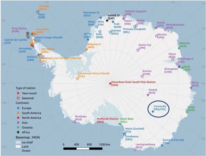 Records mensuels de froid relevés fin janvier à Concordia et Vostok en #Antarctique, au milieu de l'été dans l'hémisphère sud. 