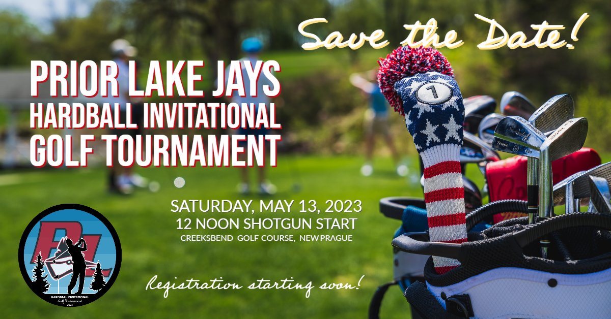 Prior Lake Amateur Baseball (@plbaseball) on Twitter photo It's not too early to start thinking about golf. Get your foursome assembled for the Annual <a href="/PLJaysBaseball/">Prior Lake Jays</a> Golf Tournament on May 13th! Registration starting soon .... Watch here or visit priorlakebaseball.com/golf/ for more information. It's not too early to start thinking about golf. Get your foursome assembled for the Annual <a href="/PLJaysBaseball/">Prior Lake Jays</a> Golf Tournament on May 13th! Registration starting soon .... Watch here or visit priorlakebaseball.com/golf/ for more information.