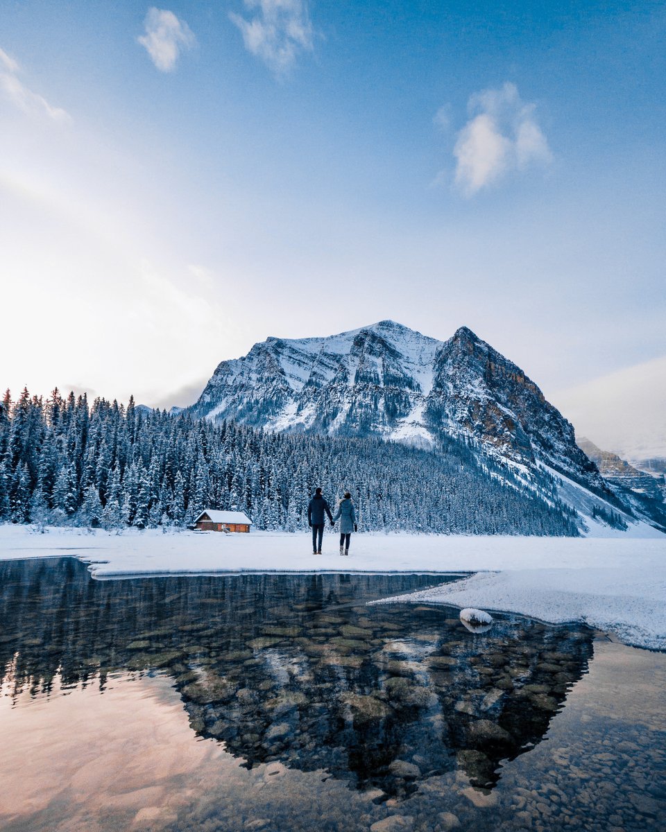 Photo of the Day: Views are better shared ❄️ Snapped by #GoProFamily members The Capturing Couple on #GoProHERO11 Black.

#GoPro #Canada #Banff #Alberta #LandscapePhotography