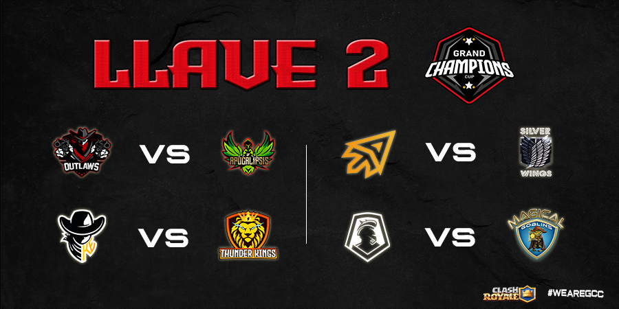 𝐄𝐍𝐅𝐑𝐄𝐍𝐓𝐀𝐌𝐈𝐄𝐍𝐓𝐎𝐒 • 𝐋𝐋𝐀𝐕𝐄 𝟐 ⚔️

Presentamos los enfrentamientos correspondientes a la segunda llave de los PlayOffs de esta edición! 🔥

Cuáles son tus favoritos!? Menciónalos en los comentarios! ⬇️

Mucha suerte! ☘️

#WeAreGCC #ClashRoyale #Gaming