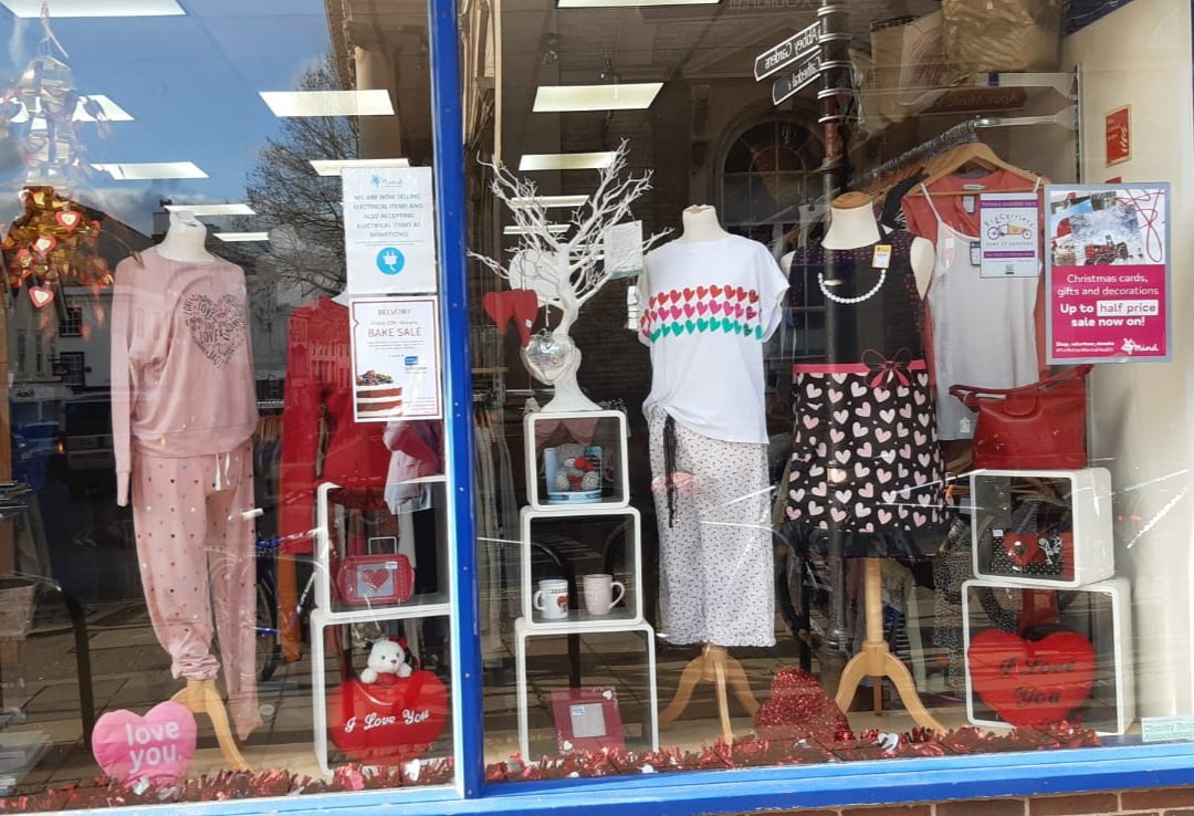 MindBuryStEds's tweet photo. Love our window? Want a lasting gift to show someone you care? Then come and see us! We have something for everyone. 💗
#mymindshop #ValentinesDay #burystedmunds #mindcharity https://t.co/fwf7ZlPcO0