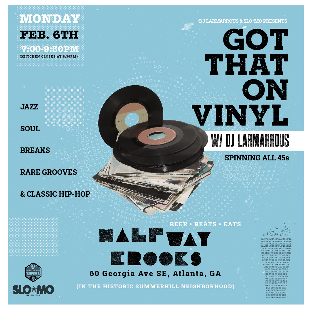 halfwaycrooksbeer (@halfcrooksbeer) on Twitter photo This monday, February 6, join us for the first GOT THAT ON VINYL with <a href="/larmarrous/">Larmarrous</a>!
This will be a recurring event - the first monday of each month - wow!!!!1
When? 2/6 from 7pm-9:30pm | Where? Halfway Crooks Bier Cafe
This is an ALL VINYL event in collaboration with @slomomed This monday, February 6, join us for the first GOT THAT ON VINYL with <a href="/larmarrous/">Larmarrous</a>!
This will be a recurring event - the first monday of each month - wow!!!!1
When? 2/6 from 7pm-9:30pm | Where? Halfway Crooks Bier Cafe
This is an ALL VINYL event in collaboration with @slomomed