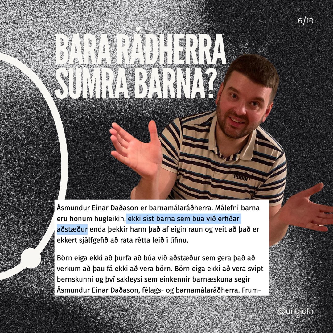 ungjofn's tweet photo. Er @asmundureinar kannski bara ráðherra sumra barna? https://t.co/5tc9ESo4EC