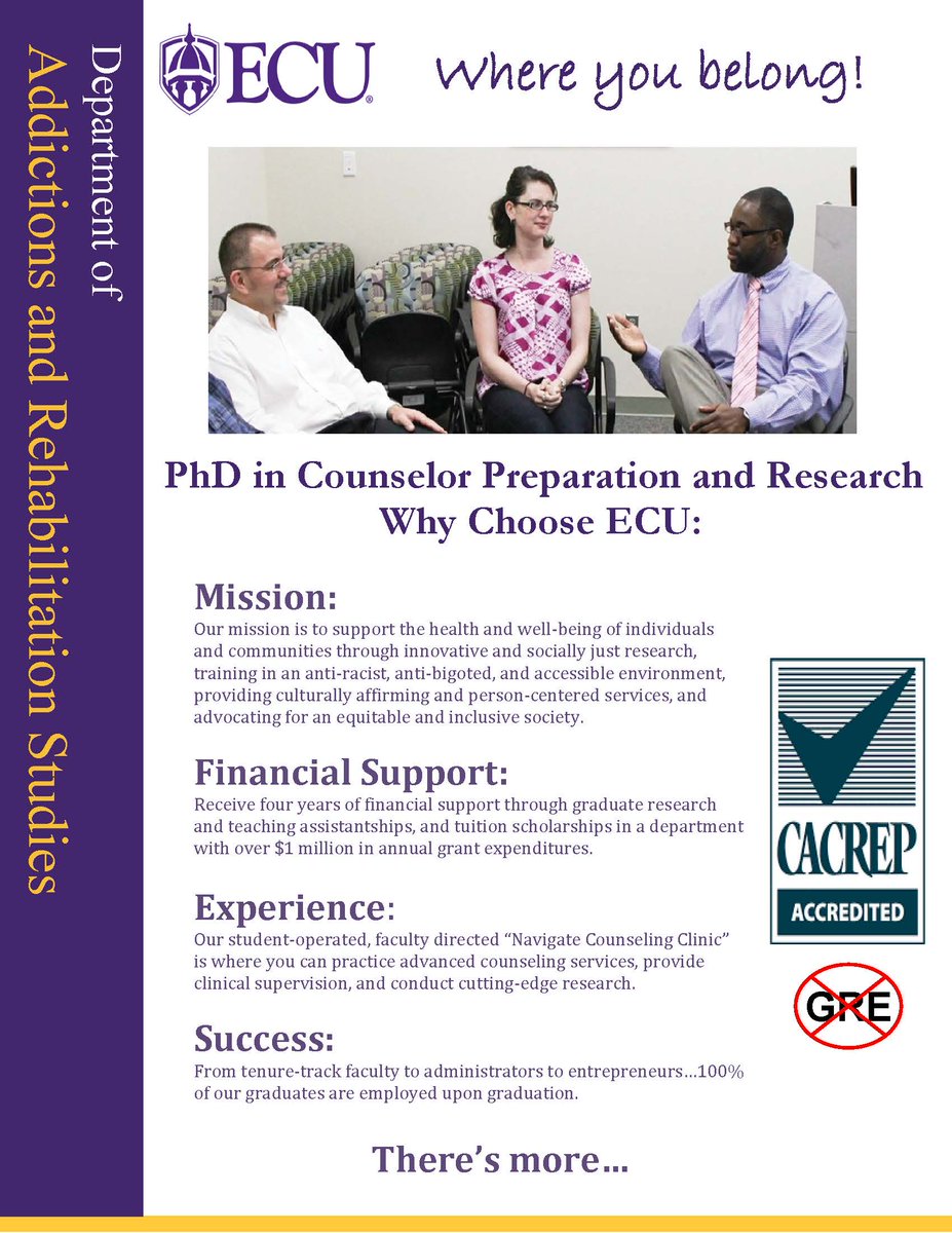 ECU Dept. of Addictions & Rehabilitation Studies tweet media