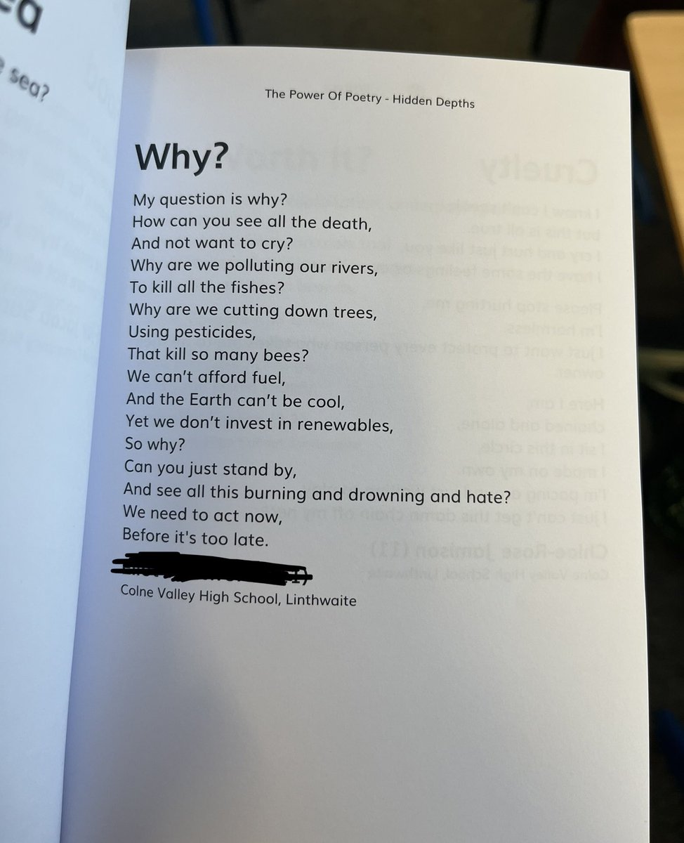 CVcreativewrite's tweet photo. We received our @YoungWritersCW book today with our AMAZING students published in the Power of Poetry edition. Super proud ⭐️ ✍️  @CVHSClassOf2026 @CVHSClassof2027 @ColneValleyHigh #RITA https://t.co/phXyYKgnFA