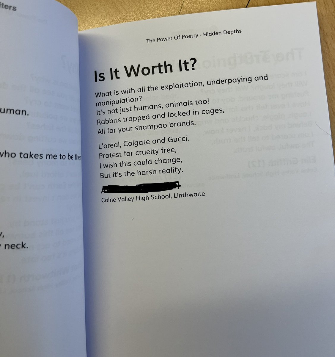 CVcreativewrite's tweet photo. We received our @YoungWritersCW book today with our AMAZING students published in the Power of Poetry edition. Super proud ⭐️ ✍️  @CVHSClassOf2026 @CVHSClassof2027 @ColneValleyHigh #RITA https://t.co/phXyYKgnFA