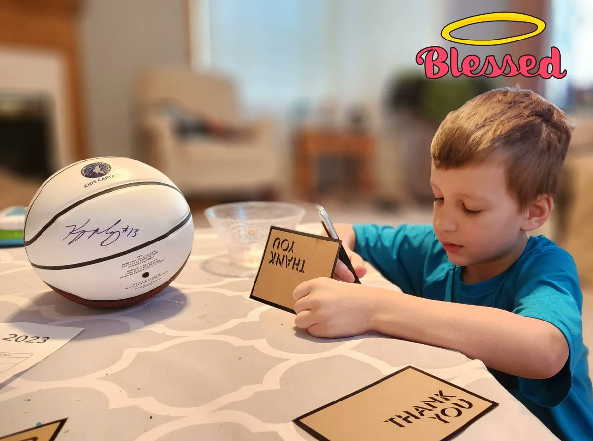 Mapmastermatt's tweet photo. Working on his Thank You notes to his new heroes @LukaG_55 @thewendellmoore #KeeganMurray @AustinRivers25 #JessicaFinch #JBDeRosa #SeanWright You are such great individuals to let my boy be #kidcaptain. We are so blessed! #NBA @SacramentoKings @Timberwolves @KenyonMurray3 https://t.co/pdYSYH3Axq