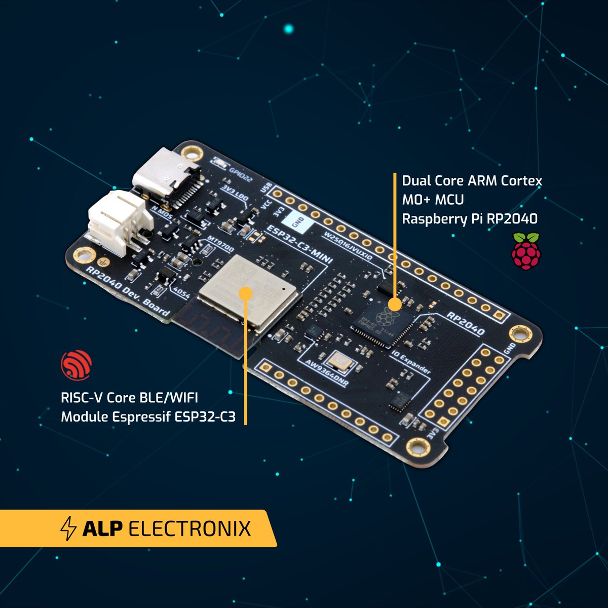 alpelectronix's tweet photo. 📢 We are opening soon! 

⚡️The RP2040-ESP32-C3 will be ready soon after website launch! Stay tuned for more details.

#alpelectronix #electronix #rapberrypi #embedded #software #hardware #layout #shop https://t.co/6LOCHfGEj1