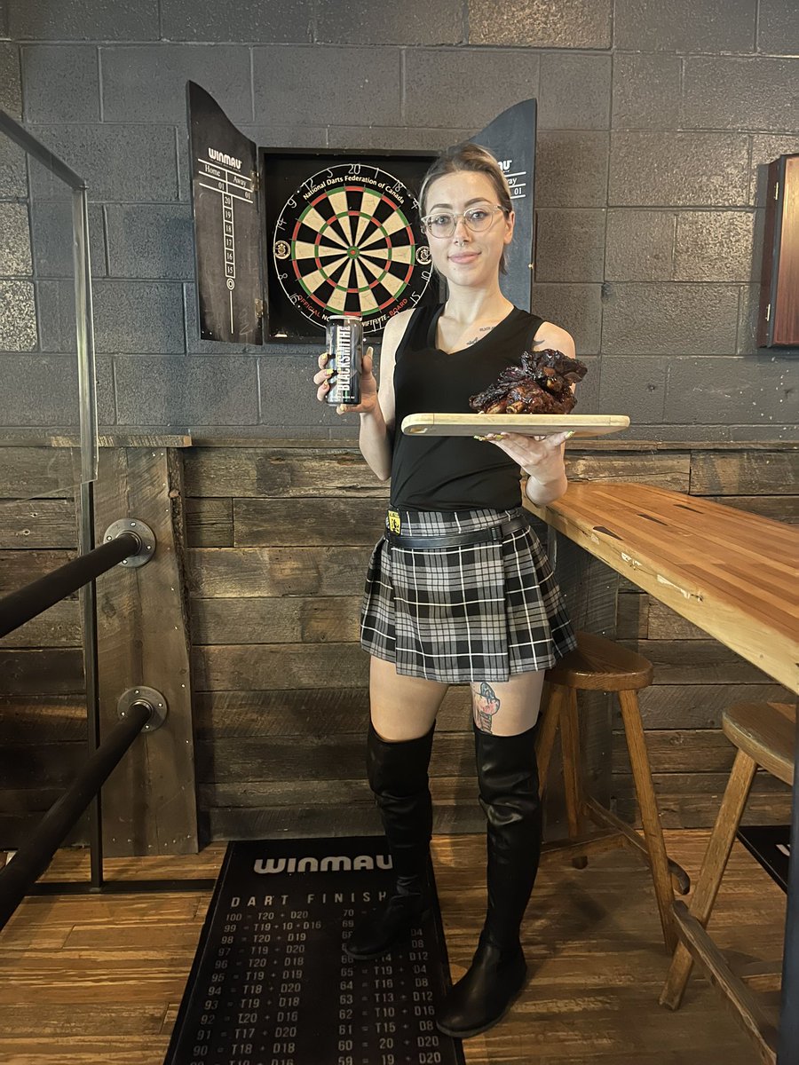 Join us today <a href="/TheRE_YYC/">The Royal Exchange</a> we have Mesquite Dino Bones featured with one of our local Craft Beers <a href="/villagebrewery/">Village Brewery</a> #PubLife #Calgary