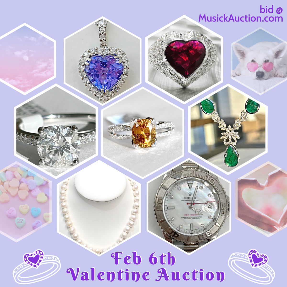 💖 More items added to the Feb. 6th, 6pm Auction! 💝
#valentine #giftideas #valentinegifts #valentinejewelry #justintimeforvalentines #jewelrystore #onlineshopping 
bid.musickauction.com/auctions/catal…