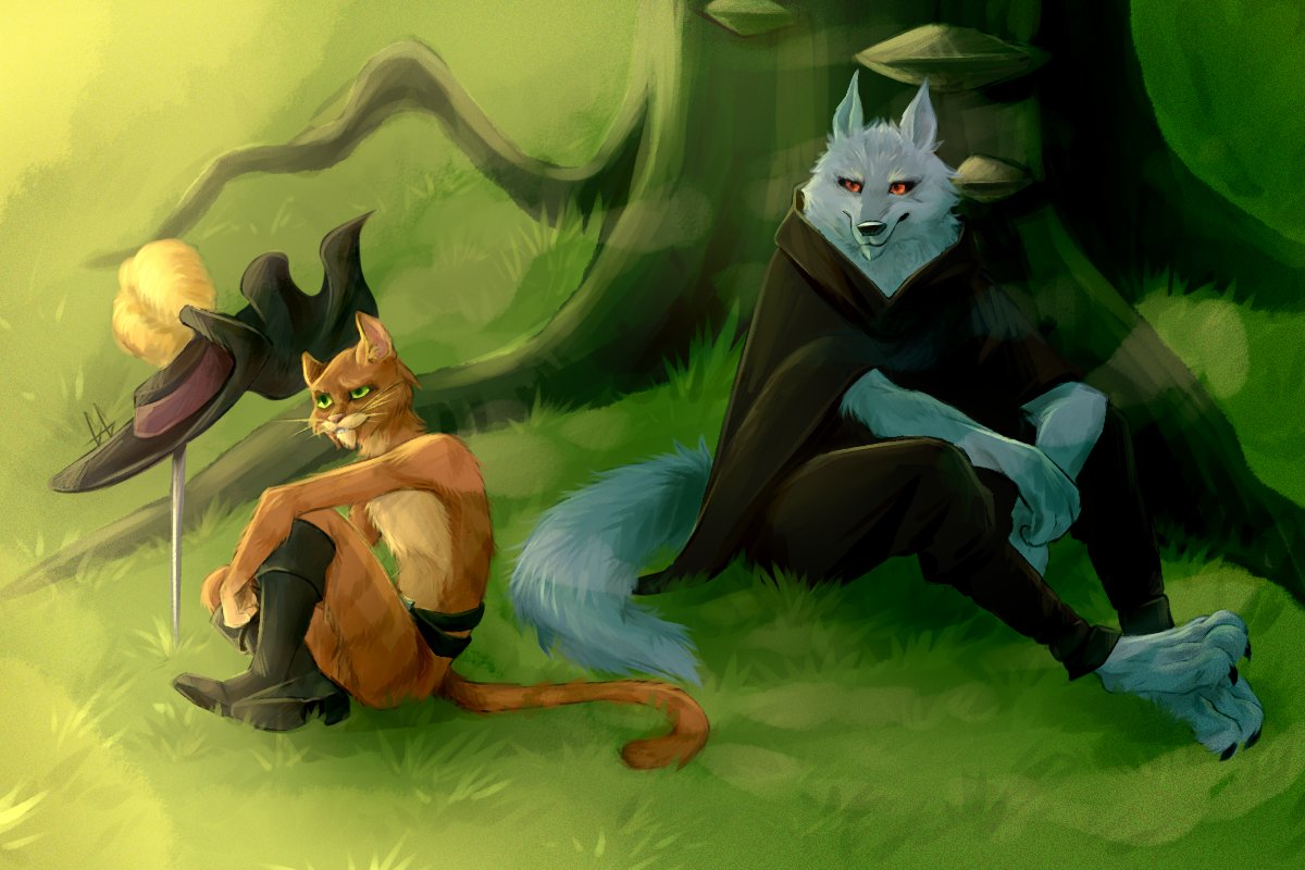 CG34000289's tweet photo. #pussinboots #cat #wolf #furryart #furry #oussinbootswolf #pussinbootsdeath #wolfdeath #pussinbootsthelastwish @thelastwish #fanart https://t.co/7VfFkD1ftb