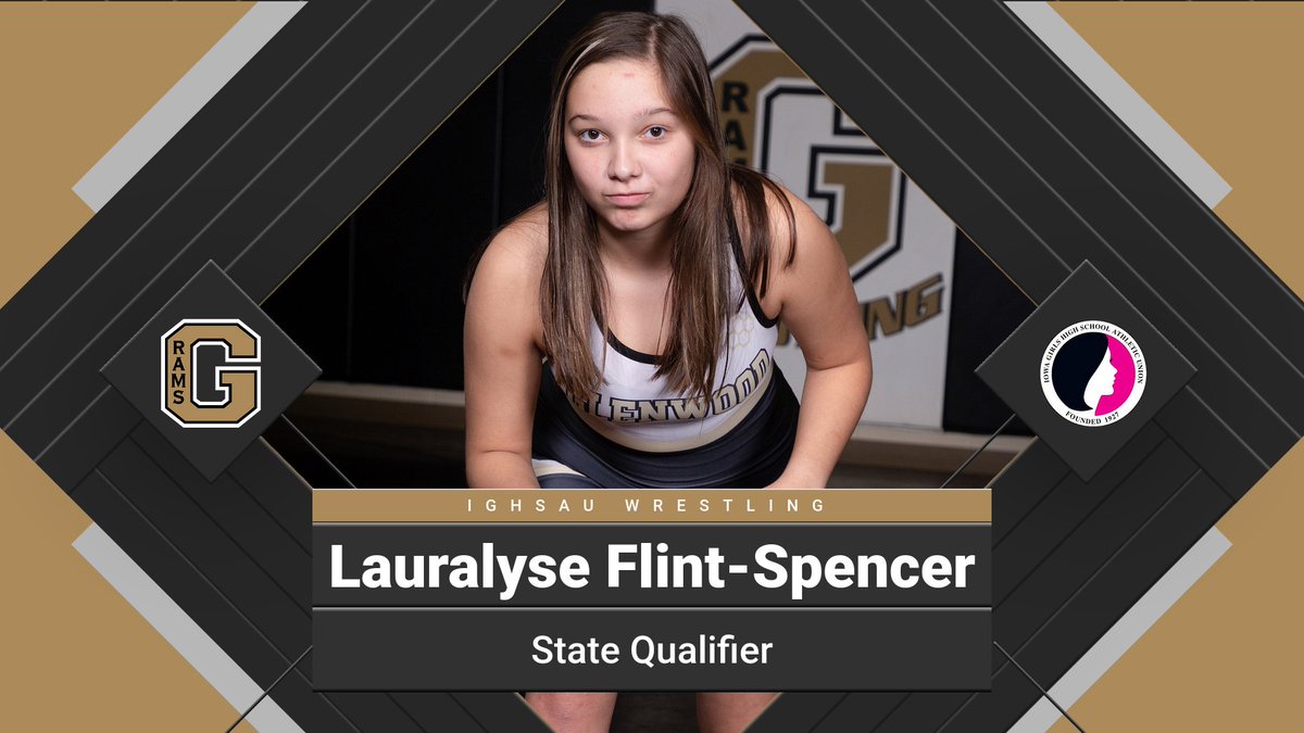 Due to the 4th place wrestler being unable to participate, Lauralyse Flint-Spencer is now a Girl's State Wrestling Qualifier! Lauralyse will wrestle Thursday at the Girl's State Wrestling Tournament in Coralville! Congrats Lauralyse! <a href="/tuckerweber/">Glenwood Wrestling</a>