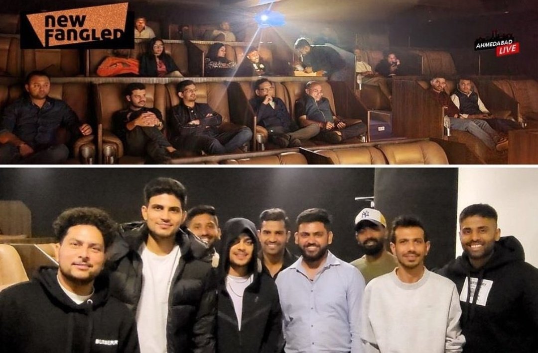 MohdAhtishamAh1's tweet photo. Snapshot: Indian 🇮🇳 cricket team watched #Pathaan in #Ahemdabad 😀 before thier third T20 match against New Zealand
#PathaanMania is everywhere
PATHAAN 600 CRORES WORLDWIDE
@iamsrk @yrf #YRF50
#INDvsNZ #ShahRukhKhan𓀠 https://t.co/ePKCutEM6f
