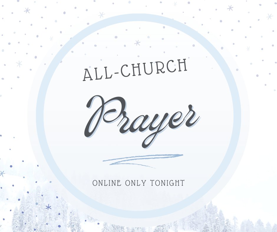 ARCJoplin's tweet photo. All-Church Prayer will be online only tonight! Gather your family together, and join us on Facebook or Youtube at 7 PM for focused prayer. #arcjoplin #snowday https://t.co/vNKRHic92F