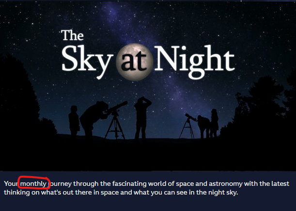 StevoMusicMan's tweet image. Well November was the last show, hardly monthly
 #BBC4 #BBCTV @skyatnightmag #BBCScience
 @BBCStargazing @ProfBrianCox 
 
Really missing the only show I pay my TV Licence for