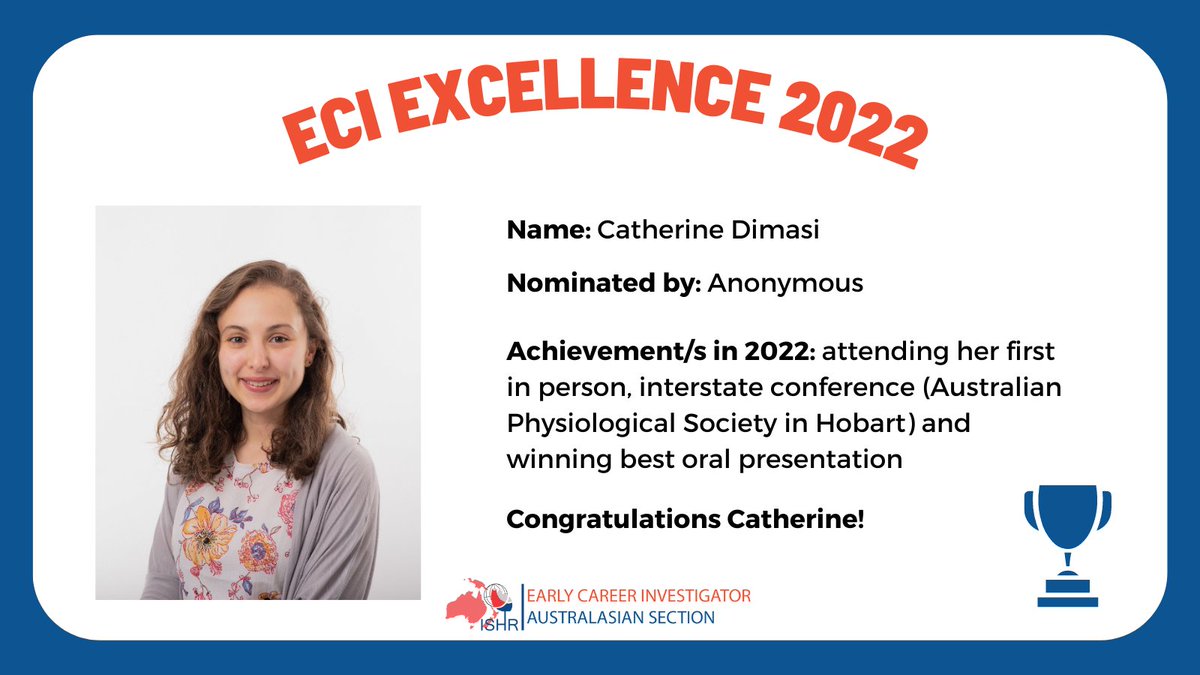 ISHR Australasian Section (@ishr_aus) on Twitter photo First in person conference and best oral presentation at <a href="/AuPhysiolSoc/">Australian Physiological Society</a> 2022 meeting- all in a day's work for <a href="/CatherineDimasi/">Catherine Dimasi</a>! ✅
#ECIExcellence2022 #fetalcardiology First in person conference and best oral presentation at <a href="/AuPhysiolSoc/">Australian Physiological Society</a> 2022 meeting- all in a day's work for <a href="/CatherineDimasi/">Catherine Dimasi</a>! ✅
#ECIExcellence2022 #fetalcardiology