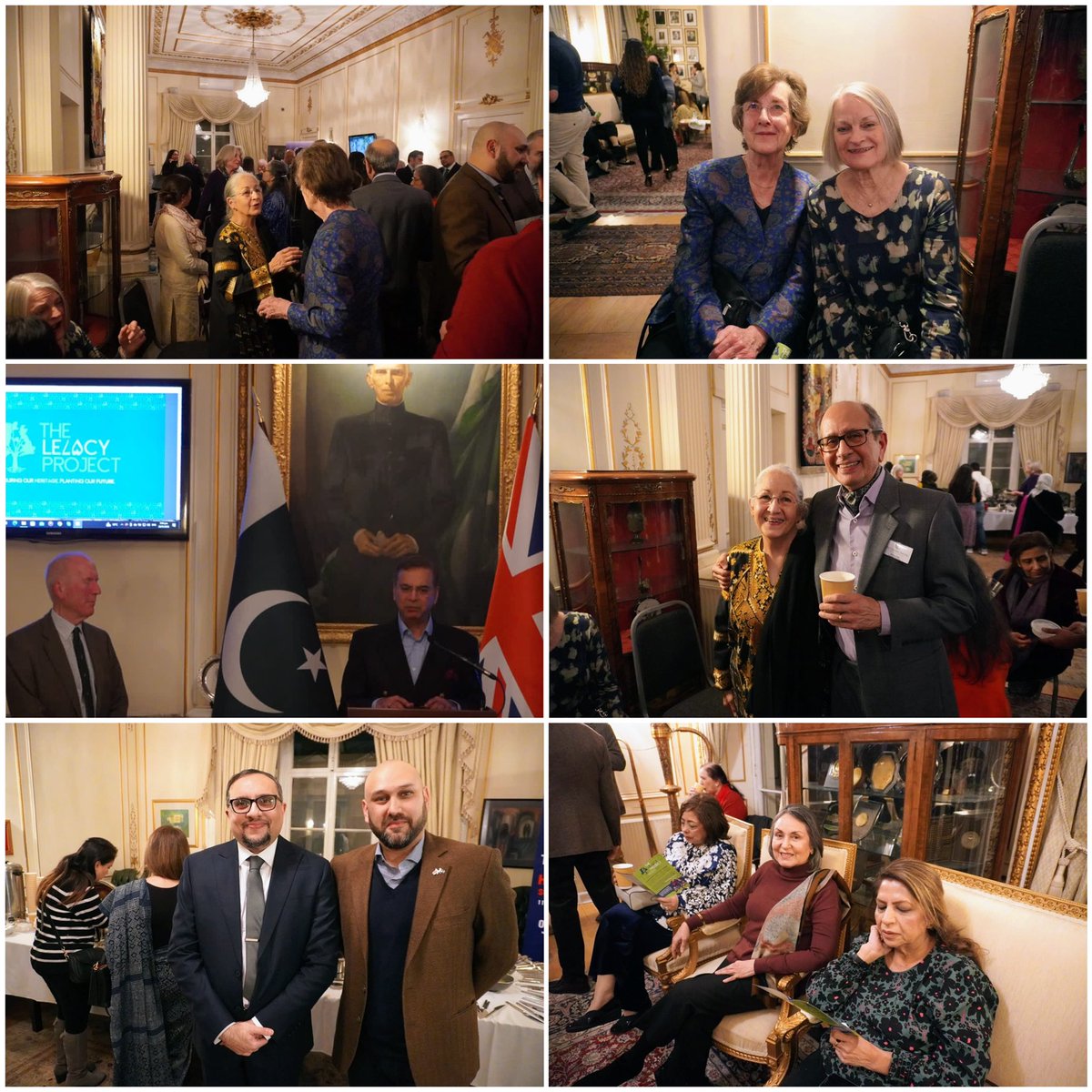 ThePakSocUK1's tweet photo. We enjoyed a wonderful chai party at the @pakistanhcuk on Saturday 28th January, attended by the H.E Moazzam Ahmad Khan, members and guests. We also enjoyed a presentation by @legacyproject75 on their excellent project. https://t.co/FfzLL1nugE