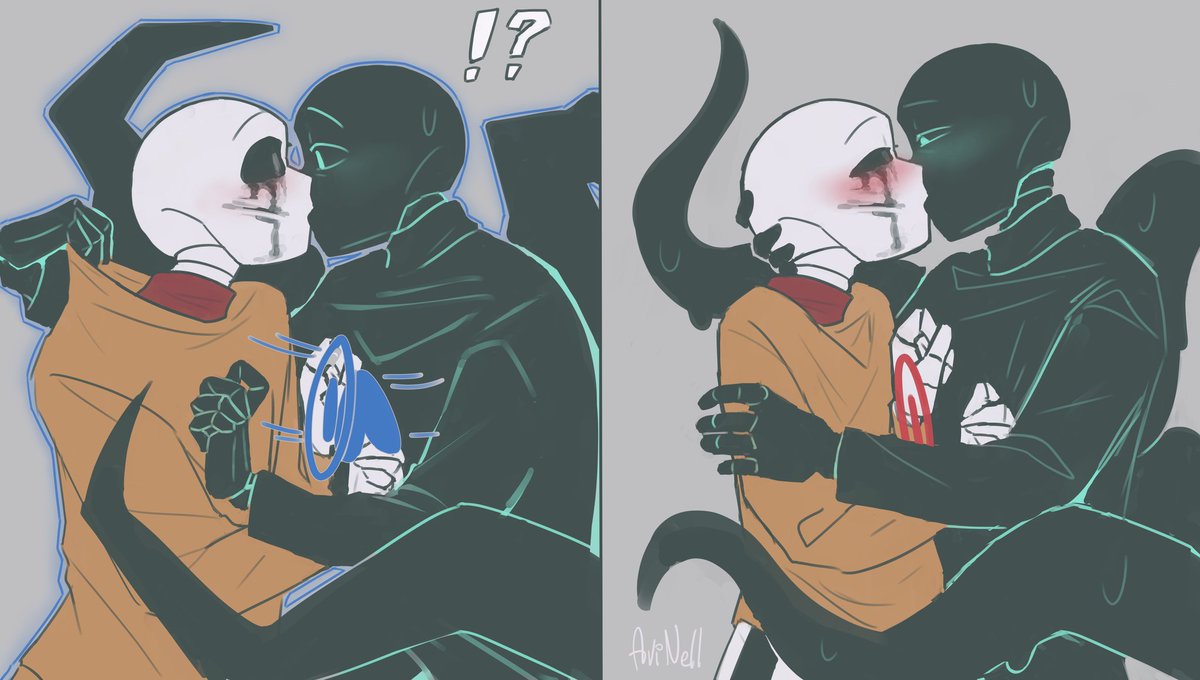 nell_avi's tweet image. на русском у меня в оскорблениях словарный запас получше :)

#undertale #undertaleau #killer_sans #nightmare_sans #lightnightmare_sans