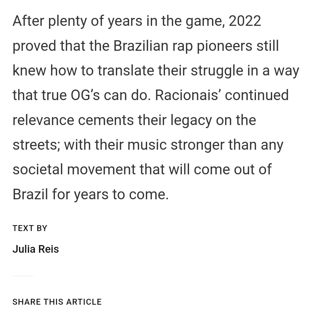 reisjuliav's tweet photo. agora posso falar: meu primeiro texto no site global da Hypebeast é uma entrevista com Racionais 💗 só gratidaoummm https://t.co/Mee5JOjRmf