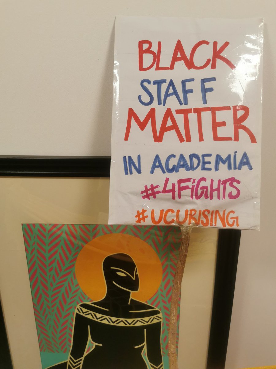 Rain proof sign for the picket line.
#ucuRISING #ucustrikes #Blackwomeninacademia