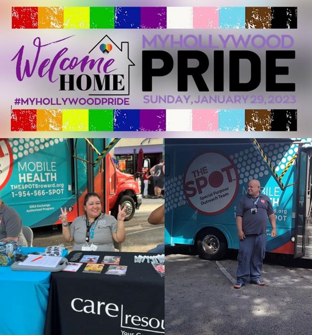 Our Health Promotion and Special Purpose Outreach Teams (SPOT) were at 'My Hollywood Pride' this past weekend showcasing the health center's programs and services, linking individuals into care, and more. #CareResource #MyHollywoodPride #TheSpotBroward #HarmReductionWorks