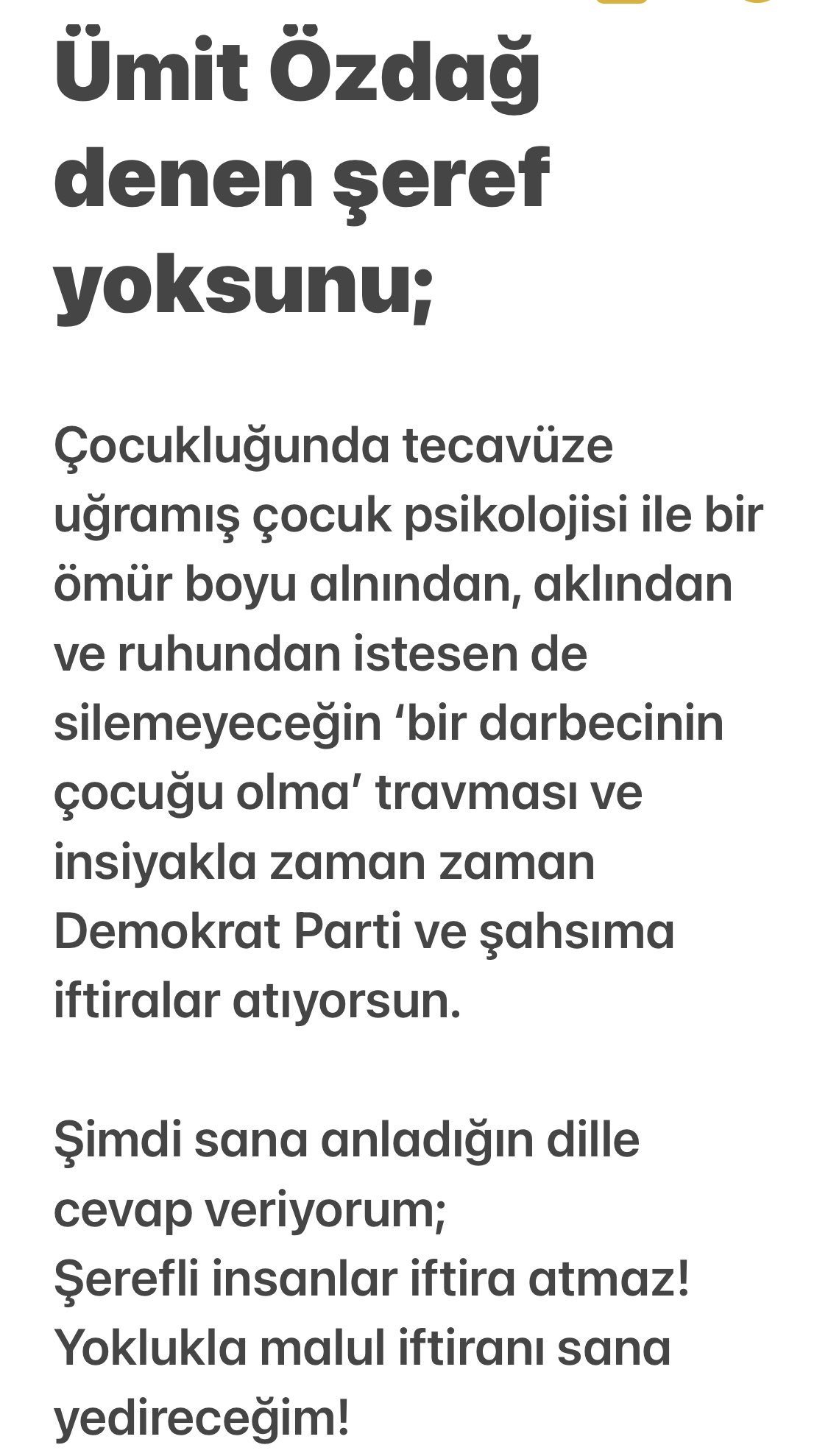 BPT on Twitter: "Ümit Özdağ'dan, Gültekin Uysal'a: "Demokrat Parti Genel  Başkanı Gültekin Uysal'ı tanımak için bu twiti okuyun."  https://t.co/nBmVGwLI6F" / Twitter
