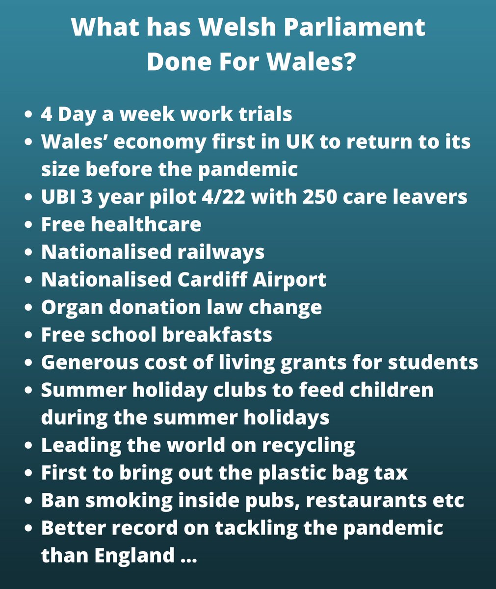 #Welsh Taxpayers create an £80Billion+ Economy and dont mind spreading the wealth and services to the many in #Wales🏴󠁧󠁢󠁷󠁬󠁳󠁿 Unlike Tory run 🏴󠁧󠁢󠁥󠁮󠁧󠁿which has 7 of the 10 poorest regions in n Europe.