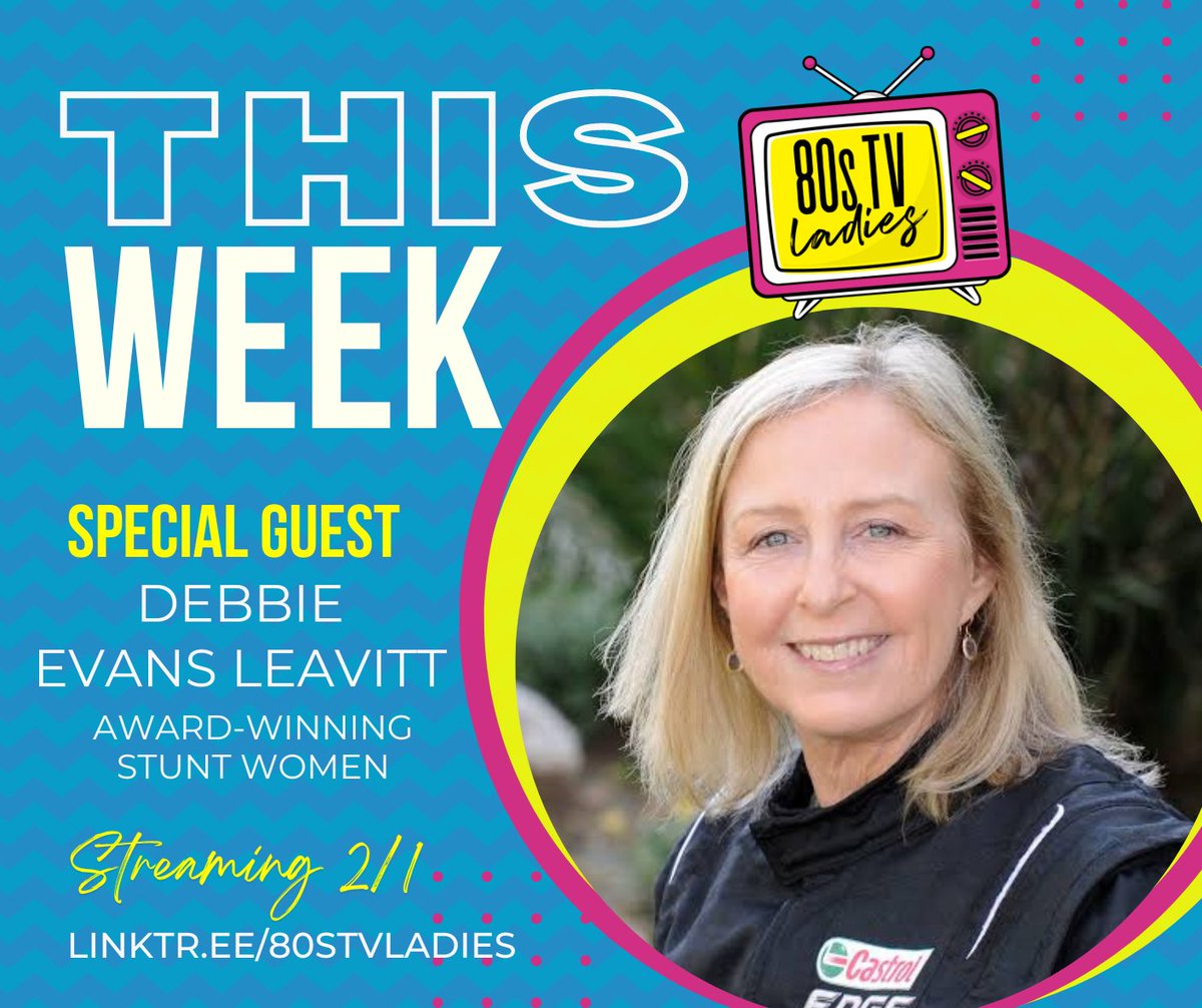 80sTVLadies's tweet photo. We're continuing our #TriplePlay with Back to Back to Back Episodes with an All New Episode tomorrow with Award-winning #StuntWoman, Debbie Evans-Leavitt! And, a new Episode on #YouTube/@80sTVLadies.
๐ Don't forget to #Like ๐ #follow
#80stvladies & @iamDebbieEvans #debbieevans https://t.co/8shlOHmMKv