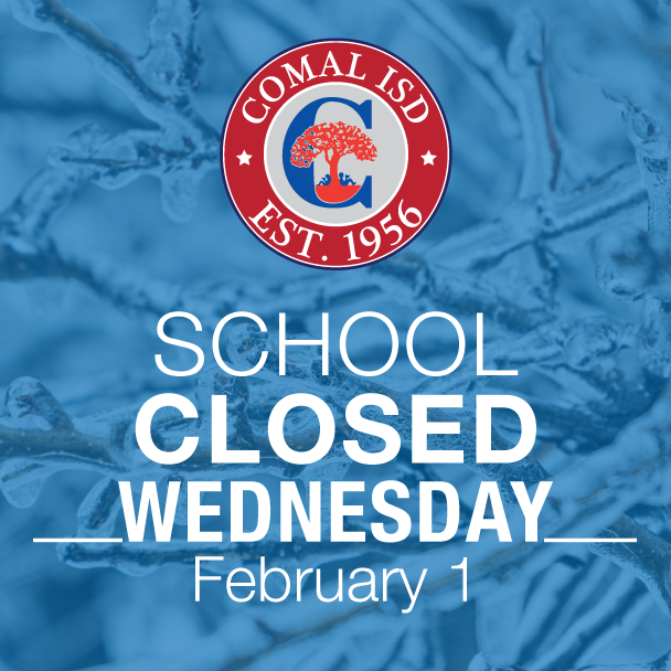 Update #3: All campuses and departments will be closed, Wednesday, Feb. 1, due to weather conditions. Be safe and weather aware.