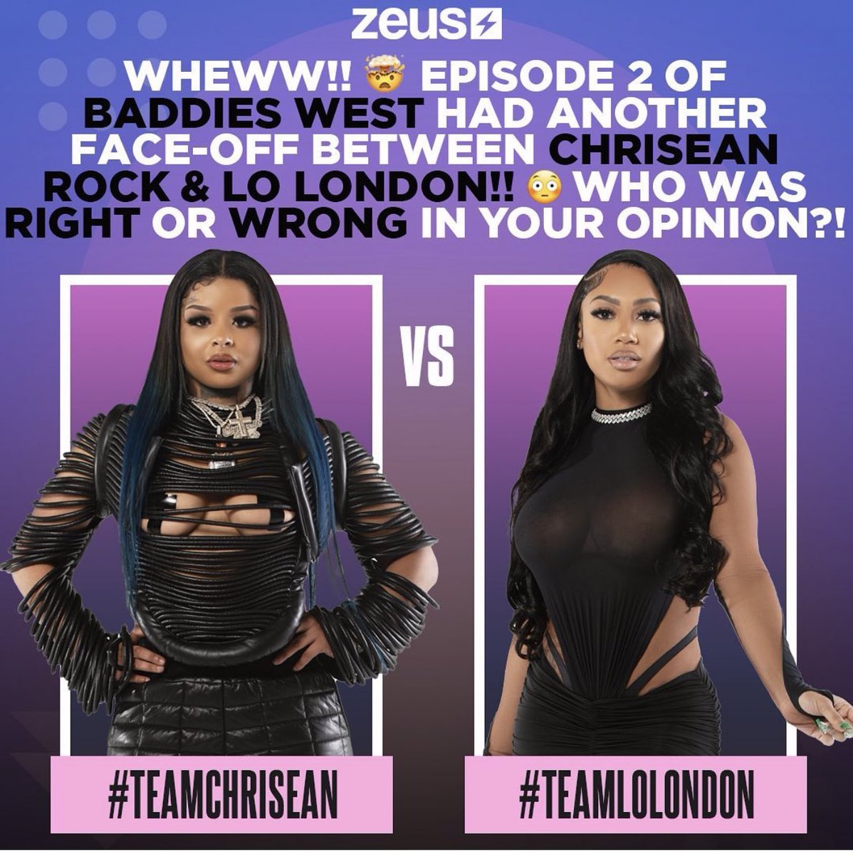 missnatalienunn's tweet photo. retweet if LO was right and like if Chrisean was right @The_ZeusNetwork #BaddiesWest https://t.co/sJUJCTFS9P