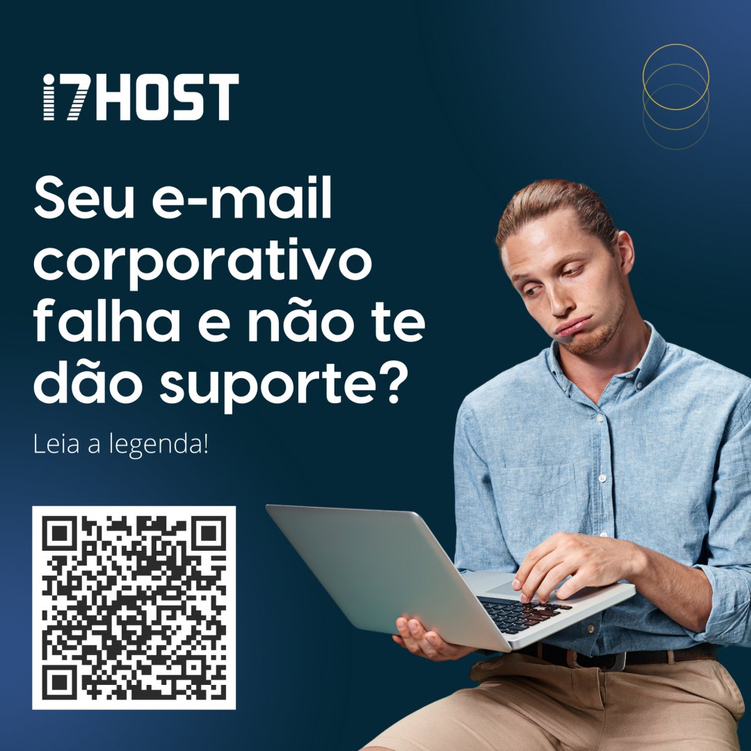 i7host's tweet photo. Você enfrenta problemas com seu e-mail corporativo e não te dão suporte? 
Migre para a hospedagem de sites da i7 Host e conte com uma equipe que te ajuda de verdade! 
Aqui você terá: 
✅Integração
✅Suporte
✅Espaço
✅Segurança 
✅Disponibilidade.
Venha conhecer os nossos planos https://t.co/qbvfkQ0suk