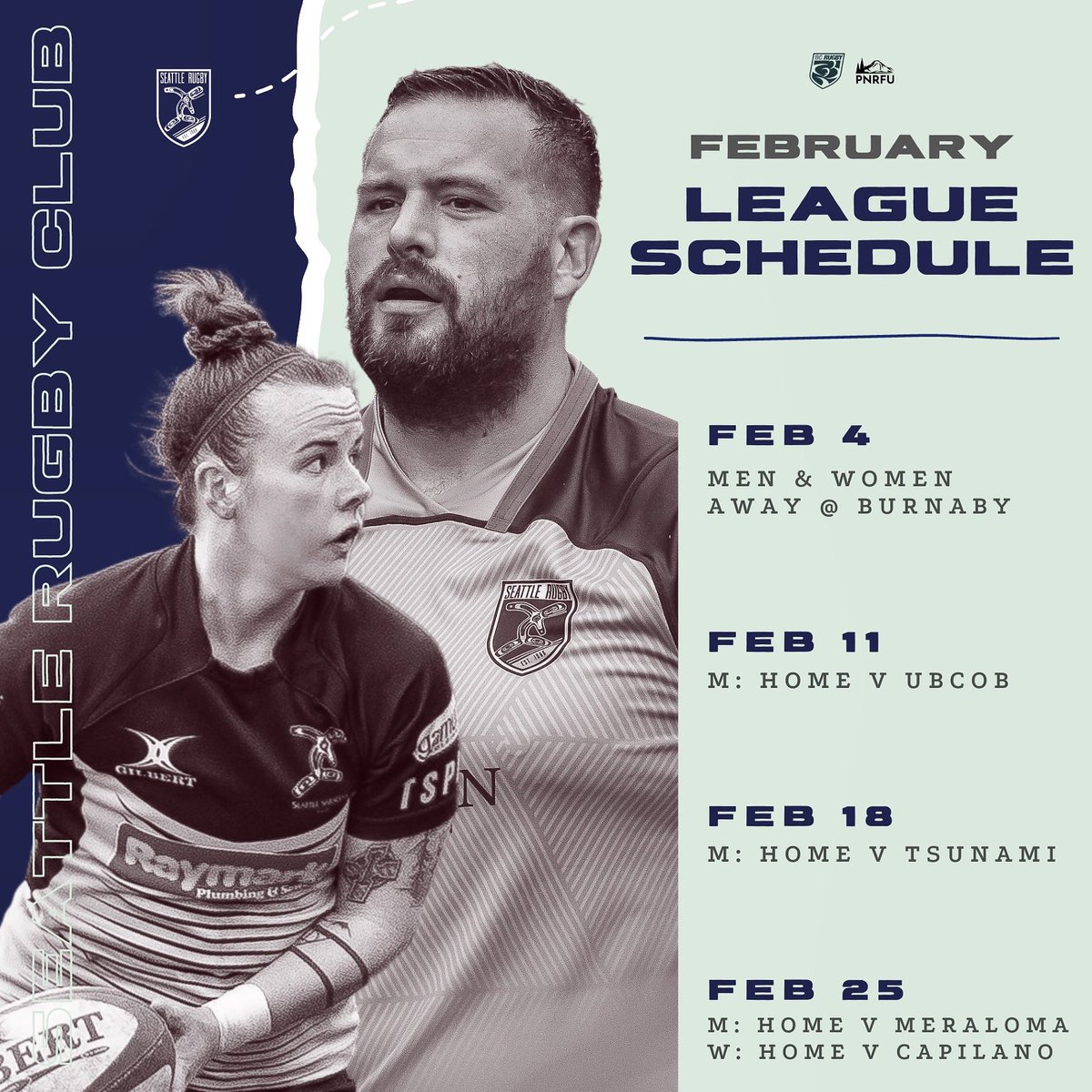 SeattleRugby's tweet image. Let the game’s begin 😤

Mark your calendars for a big February ahead as our men’s and women’s sides get back in action.

Check our website for the full spring schedule and match details, such as kick off times and location — which will be updated once confirmed. #UpTheOrcas