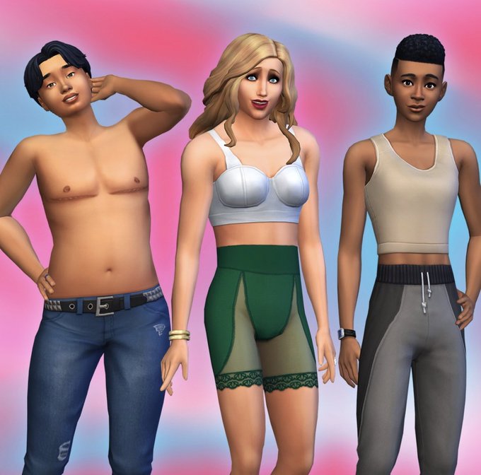 The Sims introduces trans-inclusive options for characters like top surgery  scars and chest binders