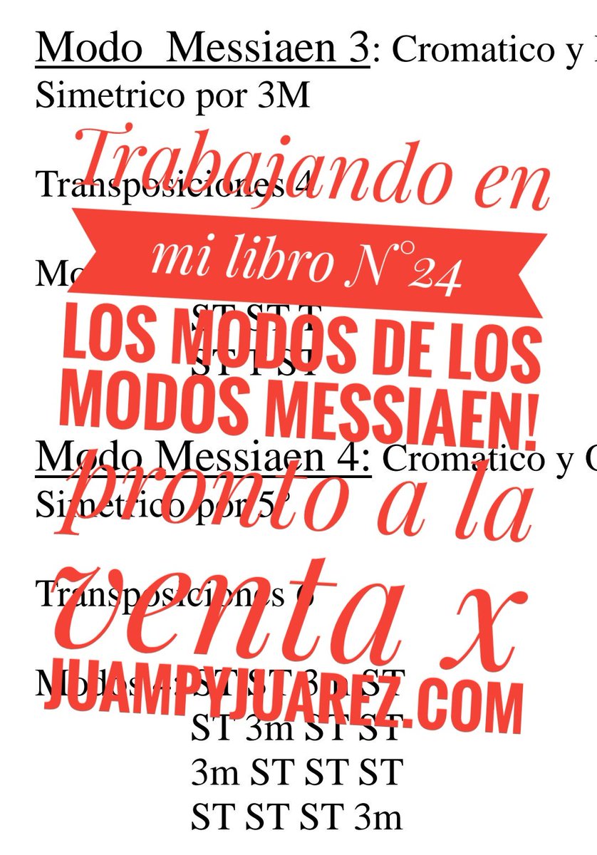JuampyJuarezgtr's tweet image. #messiaen #modos #librosdemusica