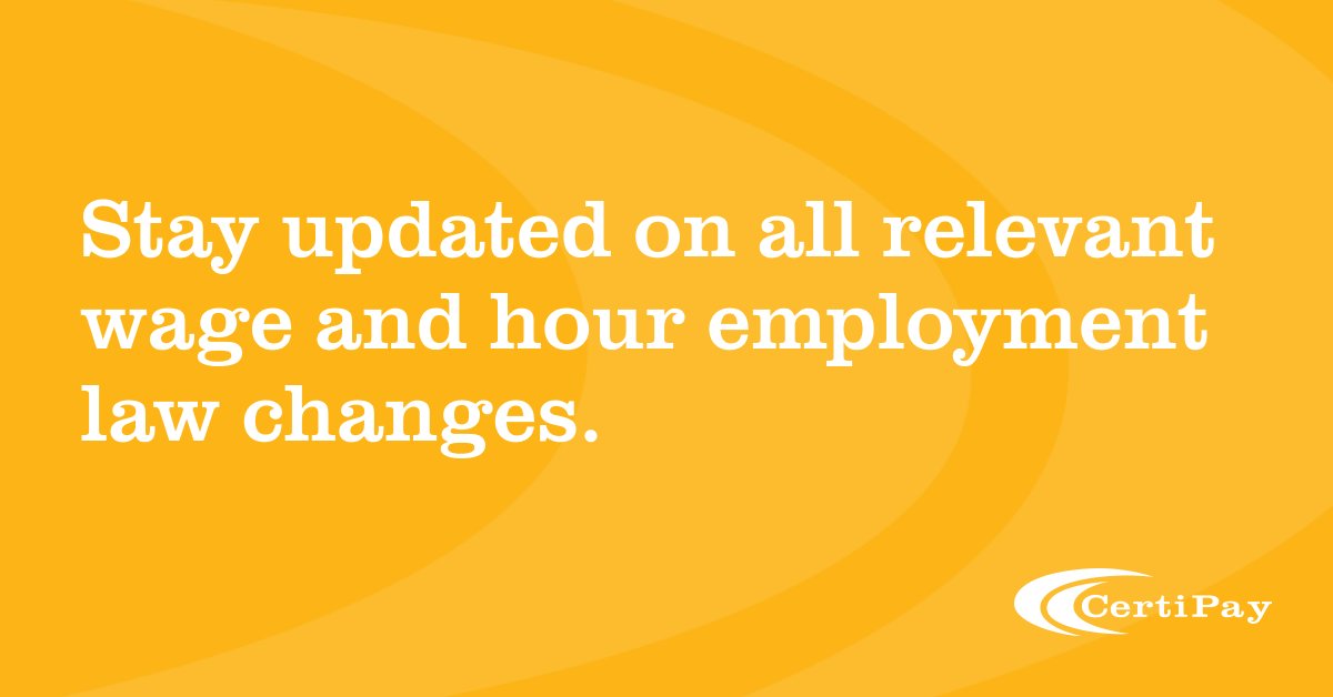 CertiPay's tweet photo. Organizations should stay updated on all relevant wage and hour employment law changes. This could include minimum wage changes in their state or pay equity and pay transparency laws, which many employers are actually embracing even if it's not required: https://t.co/CiHvVSnJqQ https://t.co/94ys6BQ66F