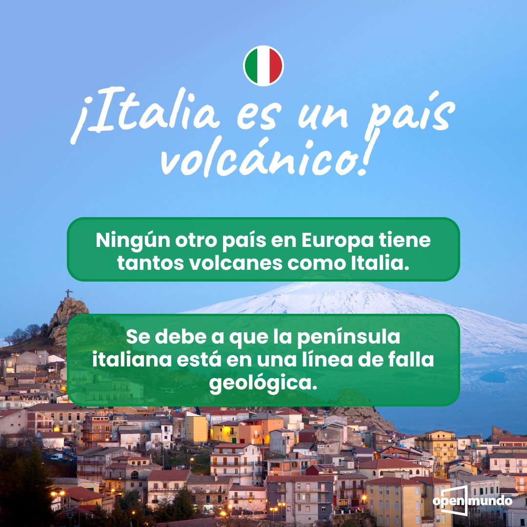 openmundo_'s tweet photo. Actualmente, 3 de ellos se encuentran activos, sorprendente, ¿cierto? 😱 Si quieres conocer más sobre Italia 🇮🇹, sus costumbres y su idioma, Open Mundo puede ayudarte con un solo clic ➡️ https://t.co/wJFvO5eD2q. https://t.co/EjatLZbvYq