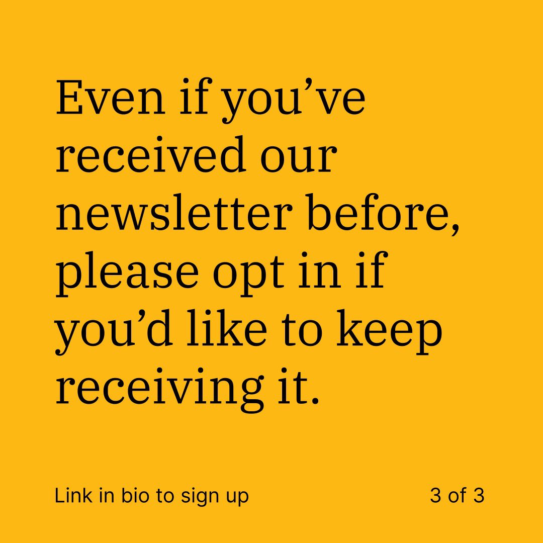 Sign up for our new & improved newsletter! We’re starting fresh so even if you received it in the past, you have to opt in! eepurl.com/dvmbGX