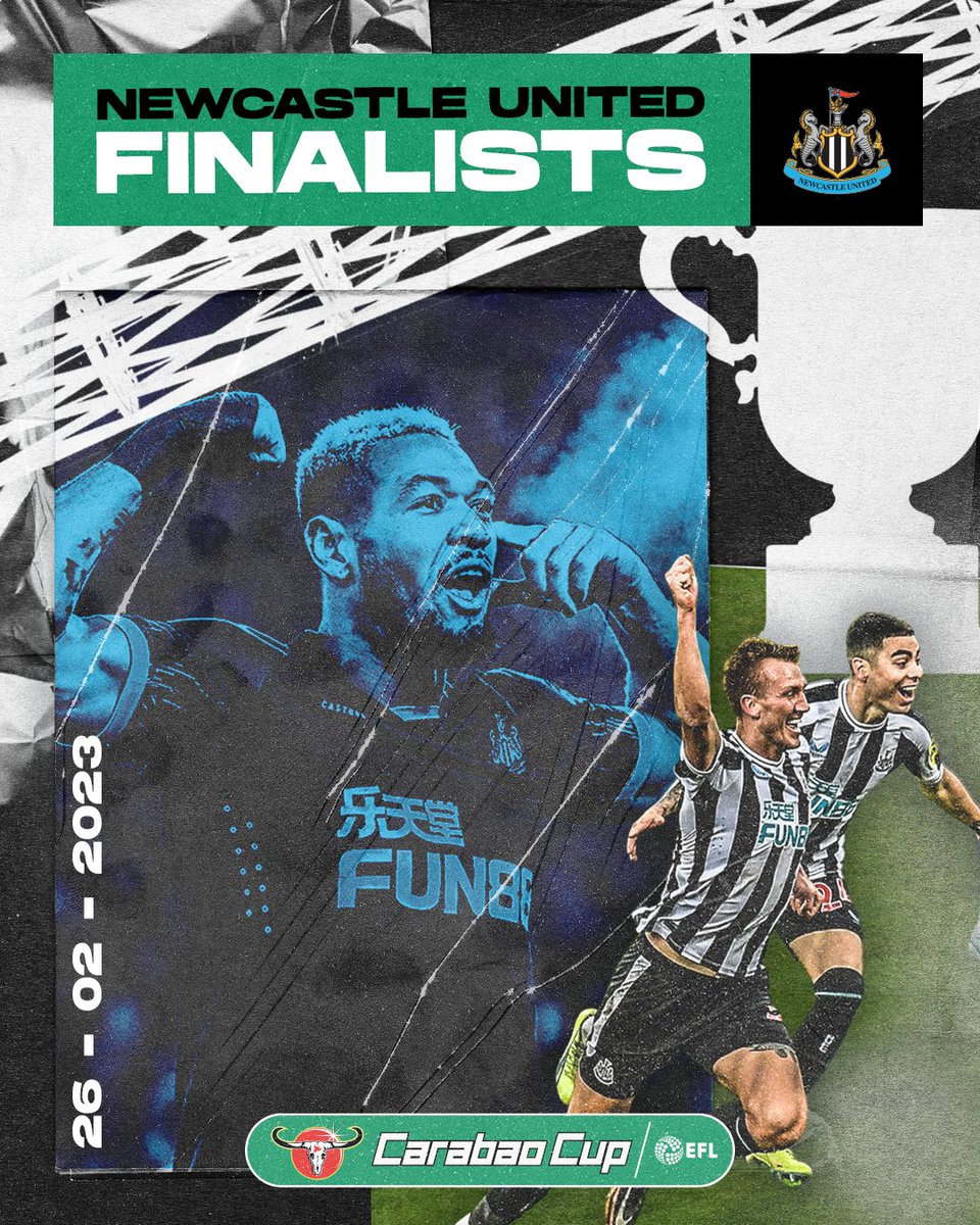 Carabao Cup (@carabao_cup) on Twitter photo π 26 February, 2023.
Get it in your diary, <a href="/NUFC/">Newcastle United</a> fans.
And weβll see you at <a href="/wembleystadium/">Wembley Stadium</a> πͺ
#EFL | #CarabaoCup π 26 February, 2023.
Get it in your diary, <a href="/NUFC/">Newcastle United</a> fans.
And weβll see you at <a href="/wembleystadium/">Wembley Stadium</a> πͺ
#EFL | #CarabaoCup