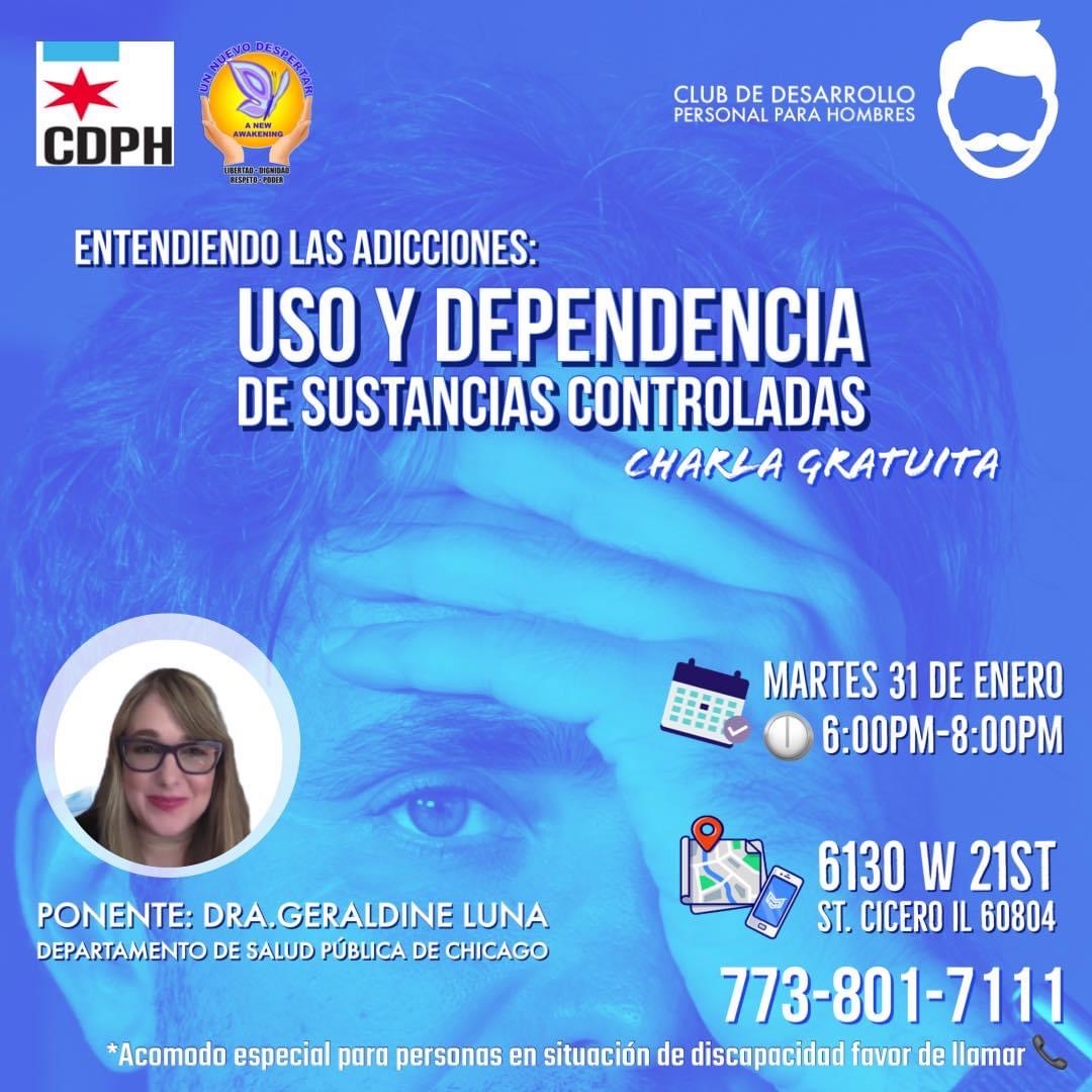 Familia, tonight at 6 pm, I’m joining Gerardo Salinas to discuss #Opioids and #SubstanceUse among Latinx/a/o Chicagoans. See you there! Los espero ahí!

#EndOverdose