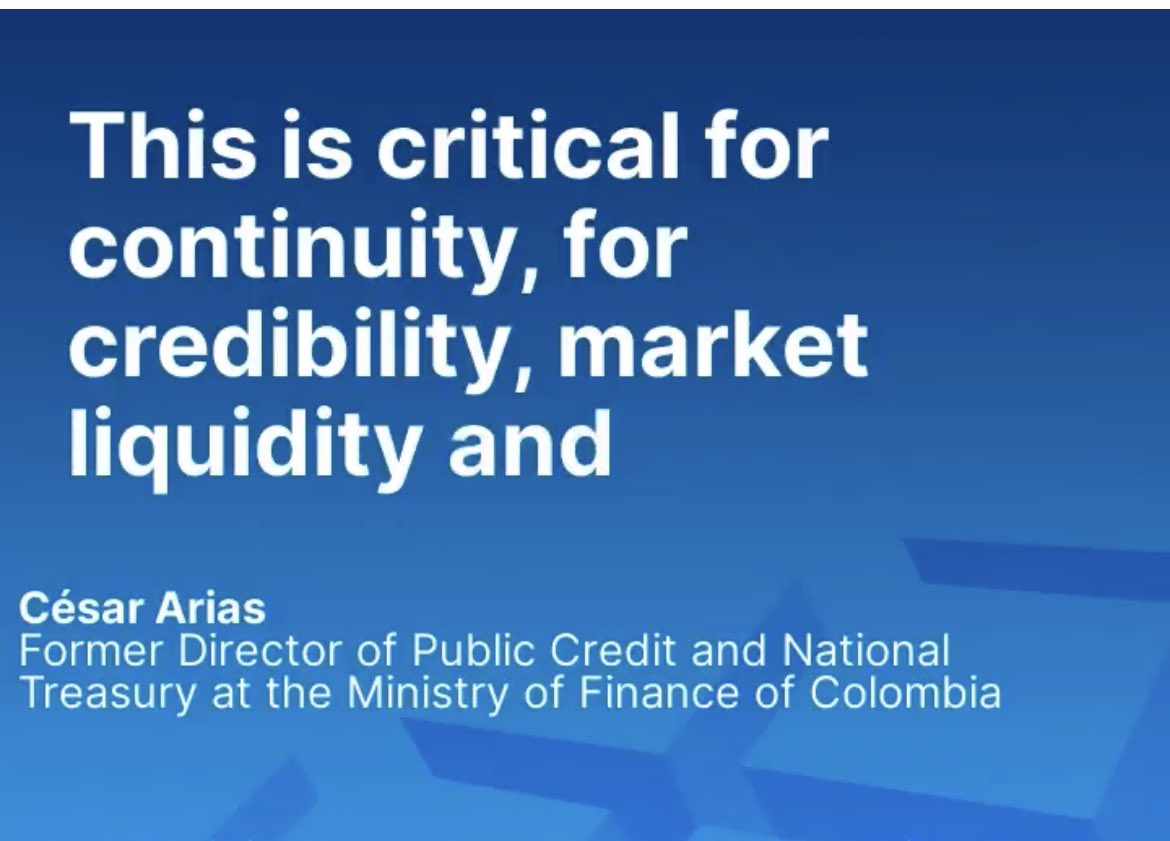 cesararias's tweet photo. 2/3 Institutionality and policy continuity are important for credibility, #MarketLiquidity, and ultimately for achieving favorable pricing in #SovereignBonds https://t.co/gJfraFRQKj
