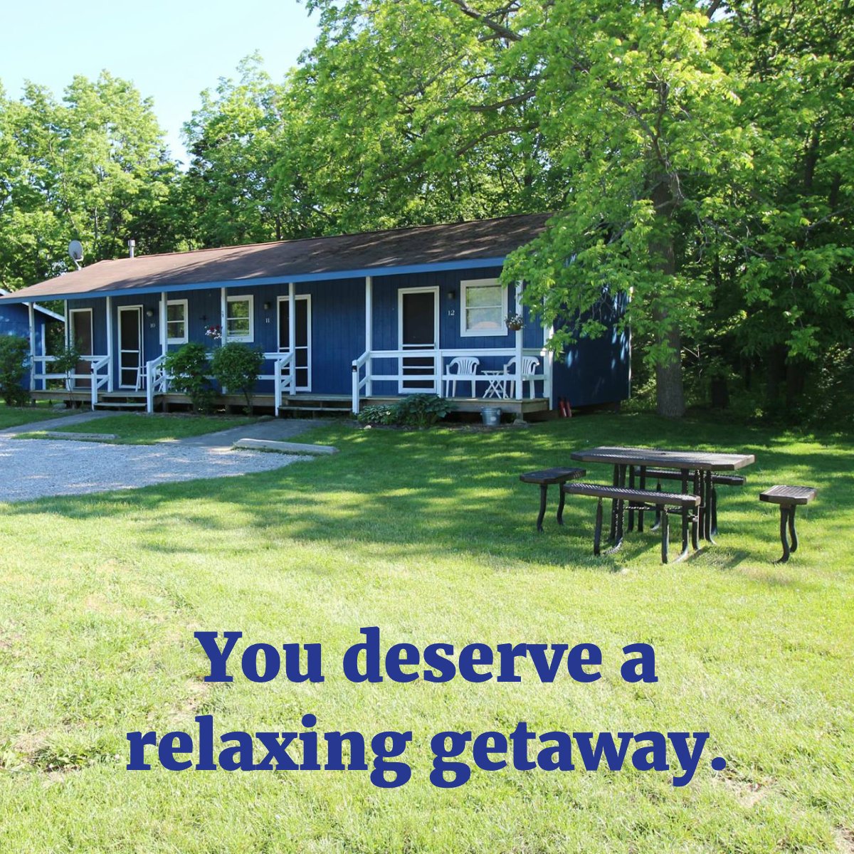 Just bring your family, friends, and your suitcase! Here at Bird's Nest Resort, we have all the amenities to keep you and your guests pampered and happy.