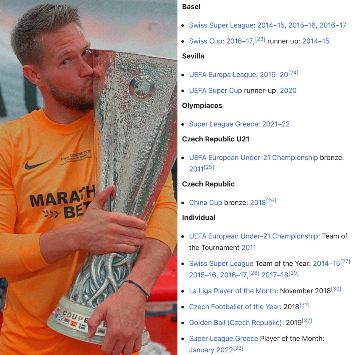 SportWriterZak's tweet photo. Welcome, Tomáš! 🇨🇿 

May be one of the most decorated players to ever play for Town. 

We needed someone with big shoes (and gloves) to fill in for Nicholls, hopefully he’s up to the job. 

Plenty of experience and trophies to refer back to. 

#htafc 

https://t.co/sjrT8ev4Vr https://t.co/I1iRYiOJQ6