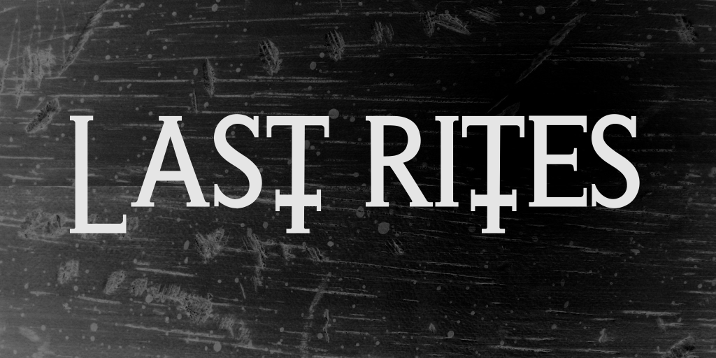 1001fonts's tweet photo. New free font 'Last Rites' by @chris_vile · Free for personal use · https://t.co/vnewO0Gh79 #freefont #font https://t.co/mBWCzay2Jn