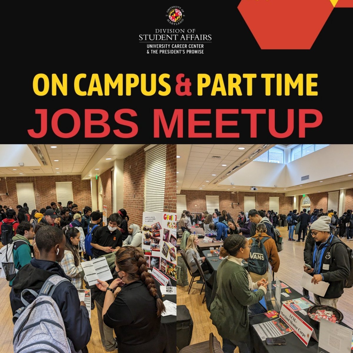 Thanks you #Terps 🐢 for joining us at the 2023 campus & part-time jobs meet-up! We'll see you at the next fair! 😉✌️ #HireTerps #GoTerps #fearlesslyforward #FearlesslyUMD #UMD