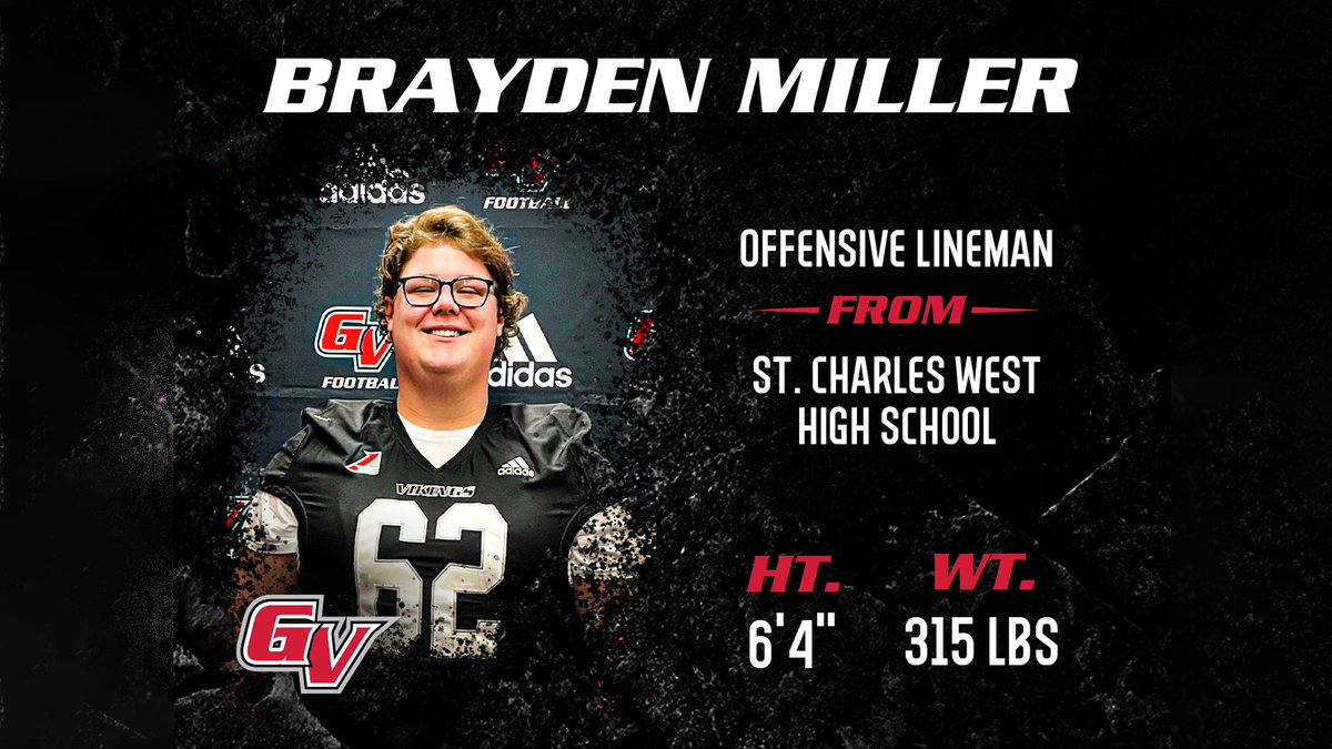 GVVikingFB's tweet photo. Welcome @B_Miller62 to the Grand View Family!

Highlights: https://t.co/hwmuUEPX4N

#3D https://t.co/oWs2KL9Mb5