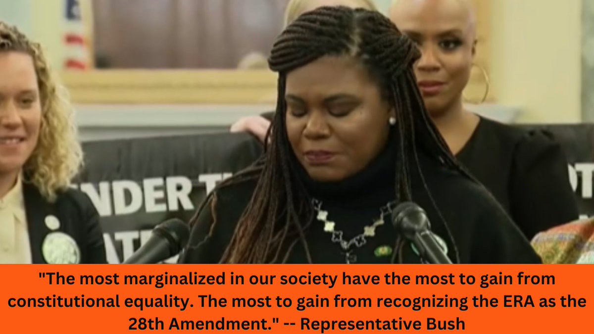 Shatterin_glass's tweet image. Thank you @CoriBush. You are so very right. The most marginalized will benefit the most. @potus long past time to publish the #ERA. #RatifiedAndReady. What are you waiting for? #Everybodywins!