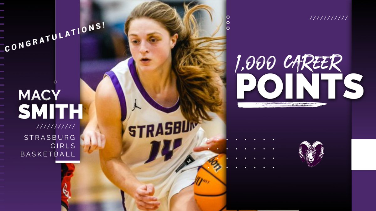 Congrats to SHS girls basketball junior guard Macy Smith for scoring her 1,000 career point tonight in the 2Q at Mountain View!  Thank you to Mountain View HS for helping to recognize this outstanding accomplishment! #rampride