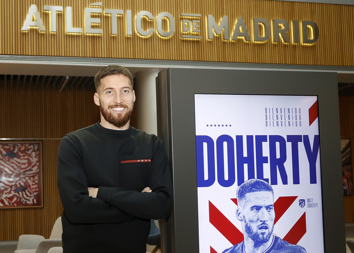 atletienglish's tweet photo. 🔴⚪ #WelcomeDoherty

✍️ @mattdoherty20 signed his contract as a Red &amp; White new player at the Cívitas @Metropolitano. https://t.co/qCeuGEc495